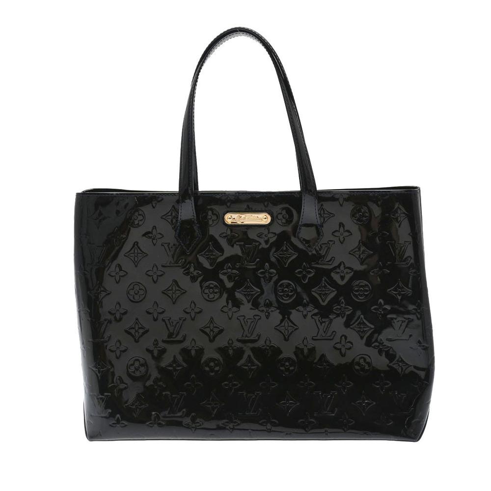 Louis Vuitton Vernis Wilshire Tote Blue Infini Black Monogram Handbag